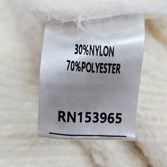 NWT AREA STARS LEILA FUZZY EYELASH DOLMAN SLEEVE IVORY CREAM SWEATER SMALL - Picture 9 of 12